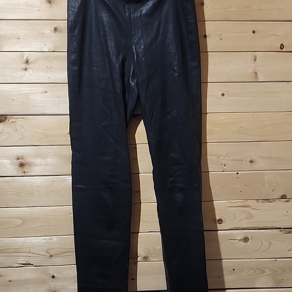 Vince Pants - VINCE 100% Lamb Leather Black Pants Straight Leg Size Small